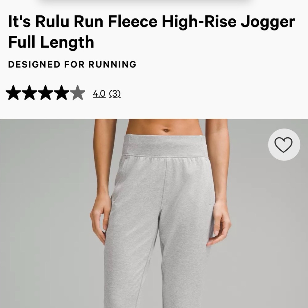 lululemon athletica Light Gray Knit Joggers